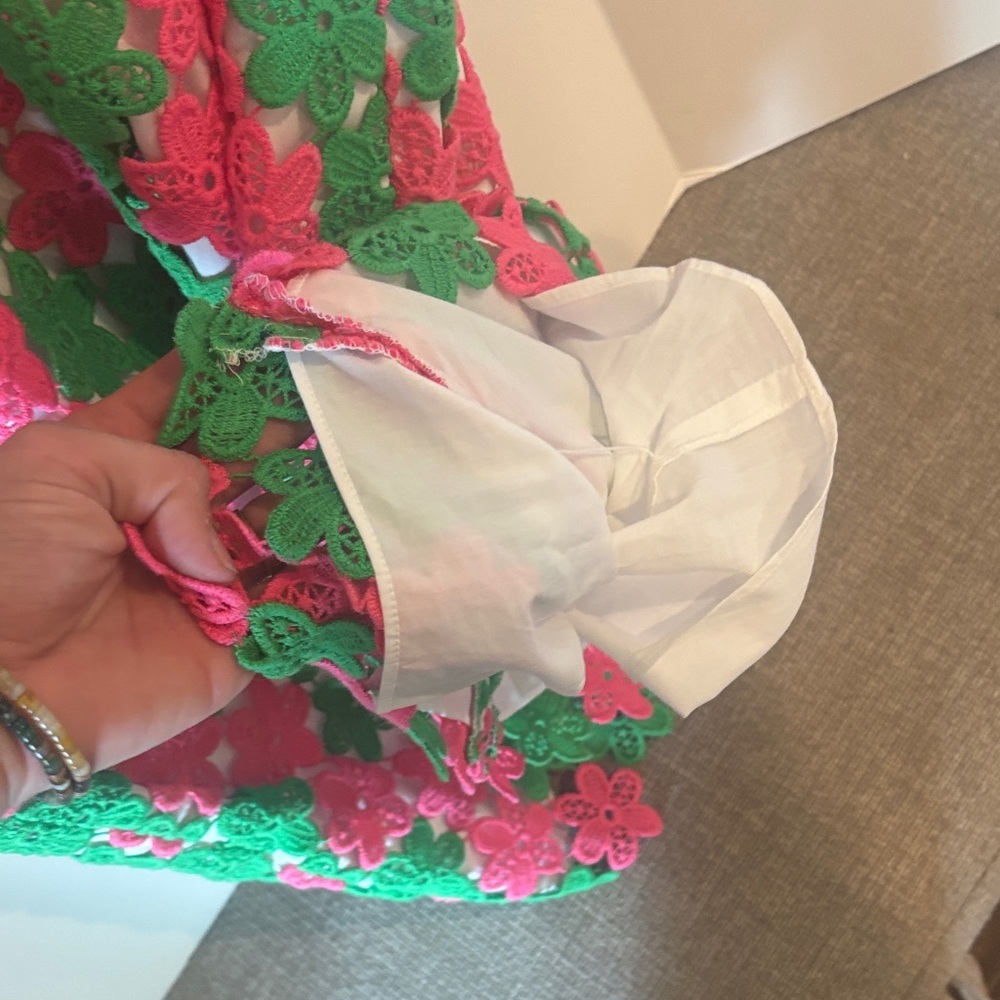 Lilly Pulitzer Pink and Green Floral Mini Dress - Picture 4 of 8